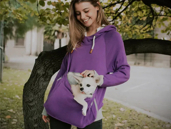 hoodie with pouch for dog