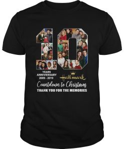 10 years anniversary Hallmark 2009 2019 Countdown to Christmas shirt