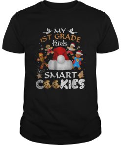 1st Grade Teacher Christmas Smart Cookies shirt