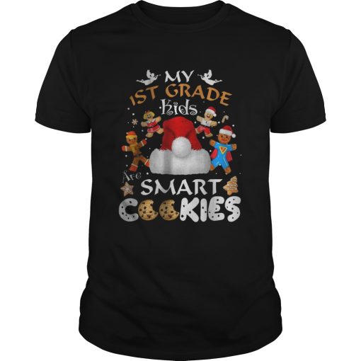 1st Grade Teacher Christmas Smart Cookies shirt