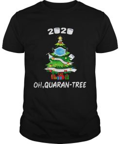 2020 Funny Quarantine Christmas Tree Ornament Mask shirt