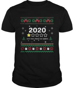 2020 One Star Zero Stars Wasnt An Option Merry Christmas shirt