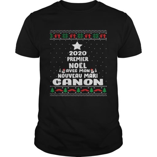2020 Premier Noel Avec Mon Nouveau Mari Canon Ugly Christmas shirt