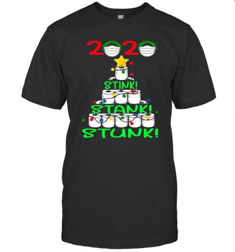2020 Stink Stank Stunk Funny Quarantine Ugly Christmas Tree T-Shirt
