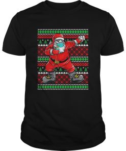 2020 Ugly Sweater Design Dabbing Santa Wearing Mask shirt