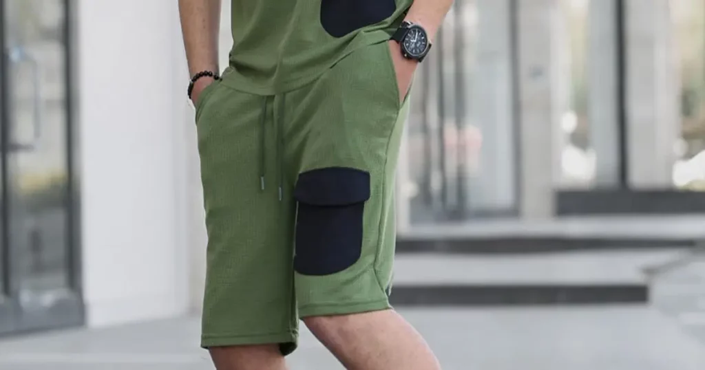 What color shirt goes with green shorts