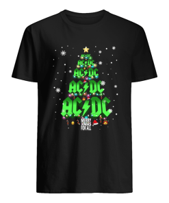 AC DC tree Christmas merry Xmas for all shirt