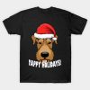 Airedale Santa Dog Yappy Holidays Christmas shirt