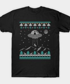 Alien UFO retro Chistmas shirt