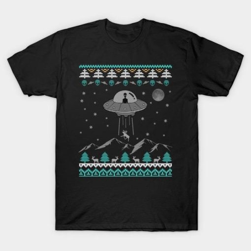 Alien UFO retro Chistmas shirt