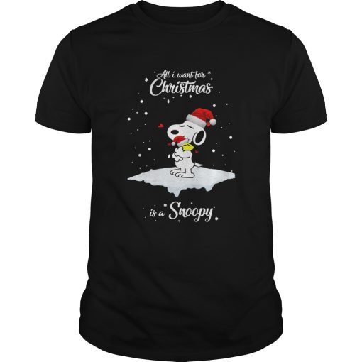 All I Want For Christmas Is A Snoopy and Woodstock shirt