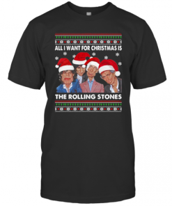 All I Want For Christmas Is Santa The Rolling Stones Ugly Christmas T-Shirt