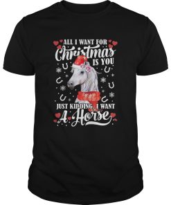 All I Want For Christmas Is You Just Kidding I Want A Horse shirt