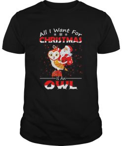 All I want for Christmas is an Owl Santa shirt