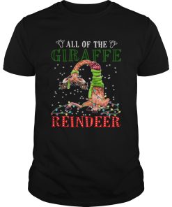 All of the Giraffe reindeer light christmas shirt
