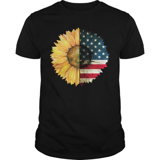 America flag sunflower shirt, hoodie, long sleeve