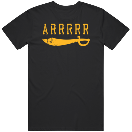 Arrrrr Pittsburgh Baseball Fan Distressed T Shirt