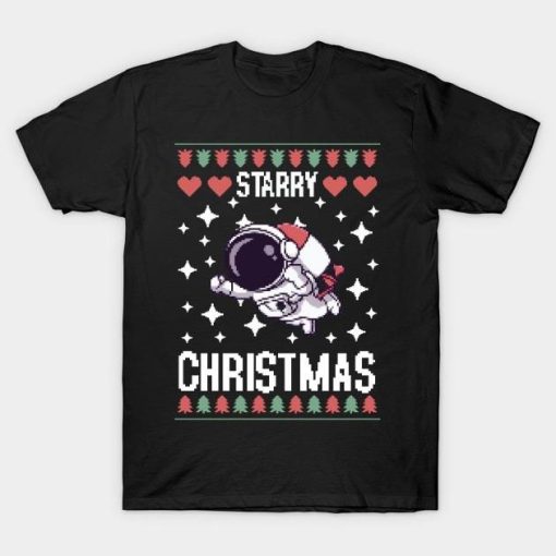Astronaut Starry Christmas shirt