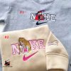 Aurora and Phillip Christmas Nike Embroidered Sweatshirt, Christmas Gift for Couple