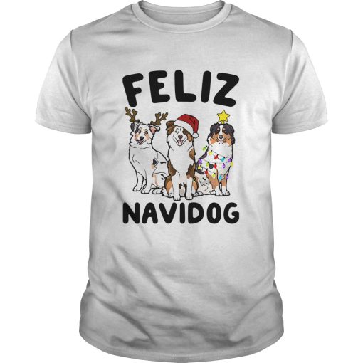 Australian Shepherd Feliz Navidog shirt