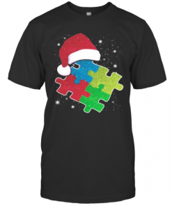 Autism Hat Santa Happy Merry Christmas 2020 T-Shirt