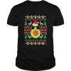 Avocado hat santa ugly merry christmas shirt