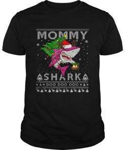 Awesome Mommy Shark Santa Christmas Family Matching Pajamas shirt