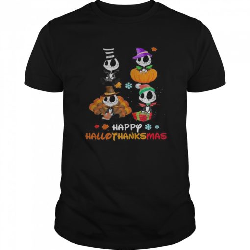 Baby Jack Skellington Halloween And Merry Christmas Happy Hallothanksmas shirt