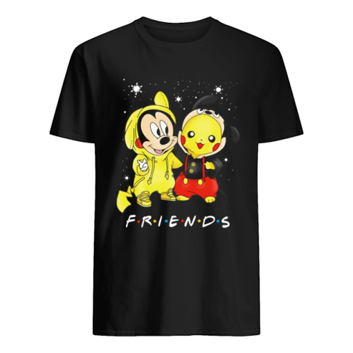 Baby Mickey Mouse And Pikachu Friends Christmas shirt