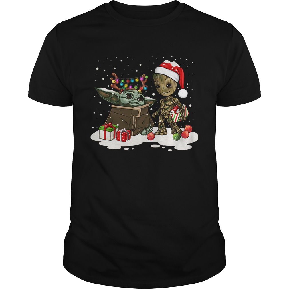 Baby Yoda And Baby Groot Christmas shirt Baby Yoda And Baby Groot Christmas shirt