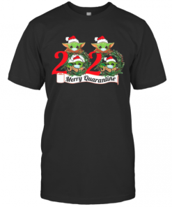 Baby Yoda Face Mask 2020 Merry Quarantine T-Shirt