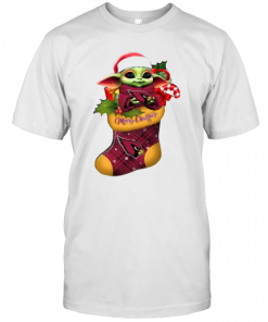 Baby Yoda Hug Arizona Cardinals Ornament Merry Christmas 2020 T-Shirt