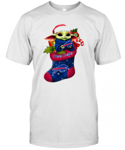 Baby Yoda Hug Buffalo Bills Ornament Merry Christmas 2020 T-Shirt