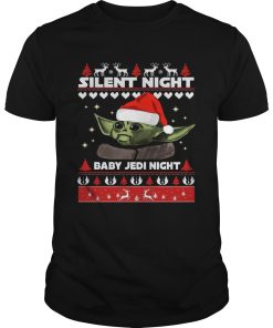 Baby Yoda Silent Night baby Jedi Knight ugly christmas shirt
