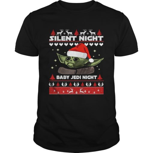 Baby Yoda Silent Night baby Jedi Knight ugly christmas shirt