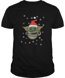 Baby Yoda Snow Merry Christmas The Mandalorian shirt