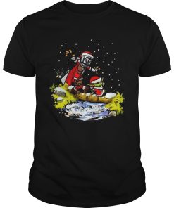 Baby Yoda Walking Under The Snow Christmas shirt