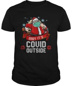 Baby its covid outside ugly christmas shirt