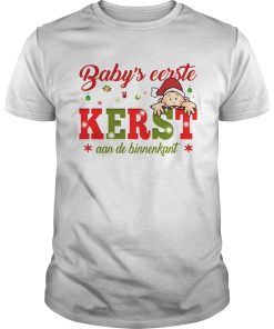 Babys Eerste Kerst Aan De Binnenkant Christmas shirt