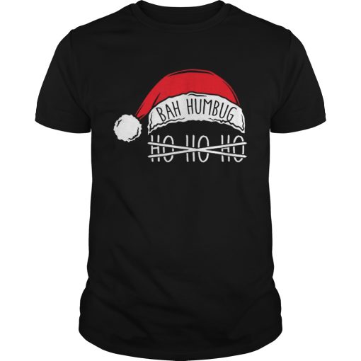 Bah Humbug Santa Hat No Ho Ho Ho Anti Xmas Grouch shirt