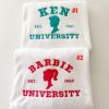 Barbie & Ken Embroidered Hoodie, Trendy Couple Embroidered Sweatshirt