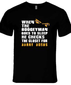 Barry Bonds Boogeyman Pittsburgh Baseball Fan T Shirt