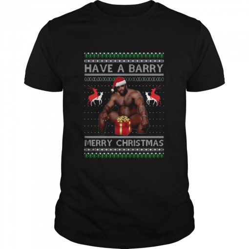 Barry Wood have a barry Ugly Merry Christmas shirt