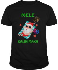 Beach Santa Mele Kalikimaka Hawaiian Christmas Hawaii shirt