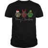 Bear Paw Merry Christmas Leopard shirt
