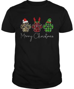 Bear Paw Merry Christmas Leopard shirt