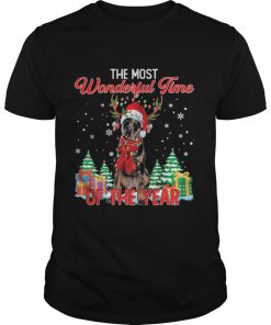 Beauceron Santa the most wonderful time of the year Christmas shirt