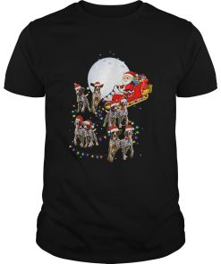 Beautiful German Shorthaired Pointer Christmas Reindeer Lights Gifts shirt