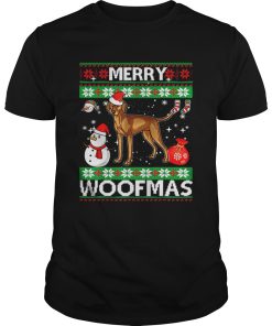 Beautiful Vizsla Dog Merry Woofmas Christmas Costume shirt