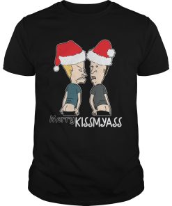 Beavis and ButtHead Merry Kissmyass Christmas shirt